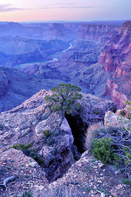 Scenics Art Print featuring the photograph Twilight Landscape Of Grand Canyon #2 by Rezus