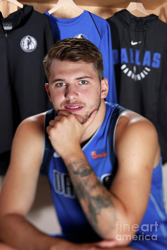 Luka Doncic Art Print featuring the photograph 2018 Nba Rookie Photo Shoot #27 by Nathaniel S. Butler