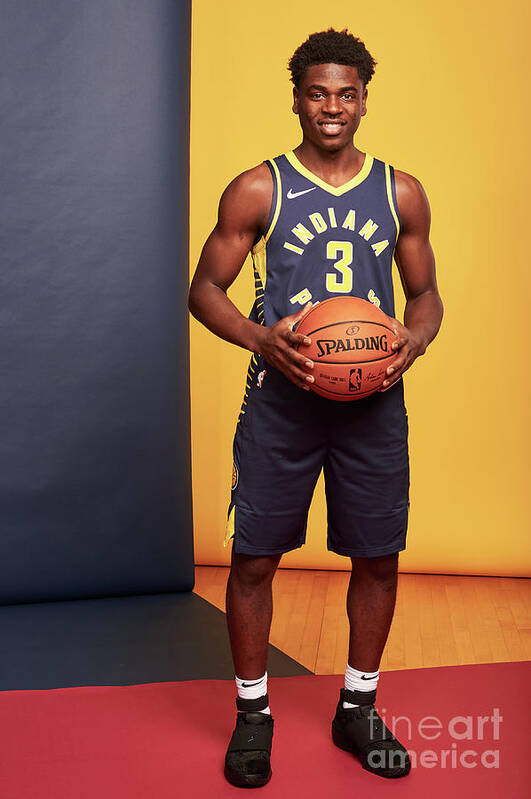 Aaron Holiday Art Print featuring the photograph 2018 Nba Rookie Photo Shoot #270 by Jennifer Pottheiser