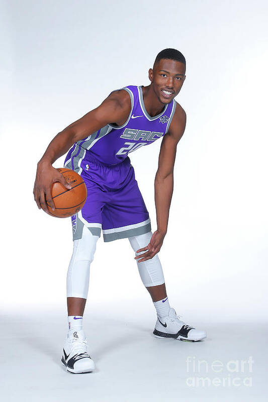 Harry Giles Art Print featuring the photograph 2017-18 Sacramento Kings Media Day #3 by Rocky Widner