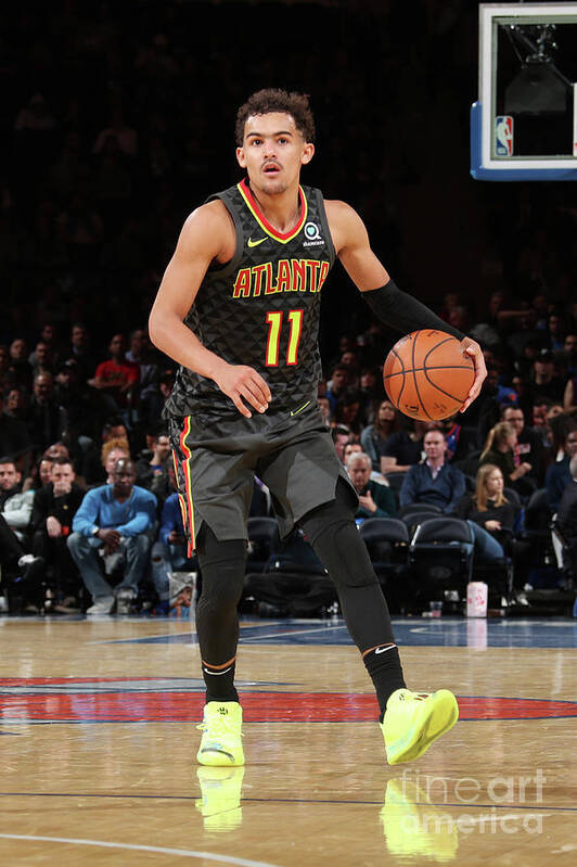 Trae Young Art Print featuring the photograph Atlanta Hawks V New York Knicks #3 by Nathaniel S. Butler