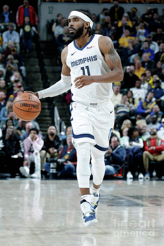 Mike Conley Art Print featuring the photograph Memphis Grizzlies V Indiana Pacers #3 by Ron Hoskins