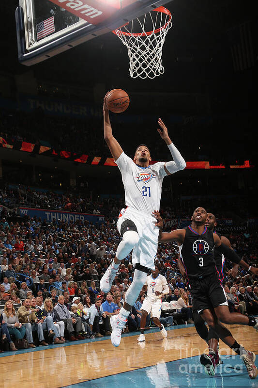 Andre Roberson Art Print featuring the photograph La Clippers V Oklahoma City Thunder by Layne Murdoch