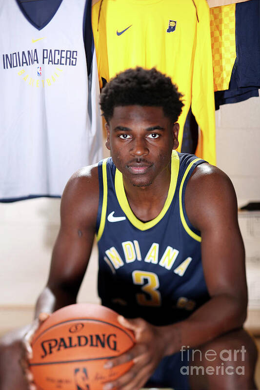 Aaron Holiday Art Print featuring the photograph 2018 Nba Rookie Photo Shoot #46 by Nathaniel S. Butler