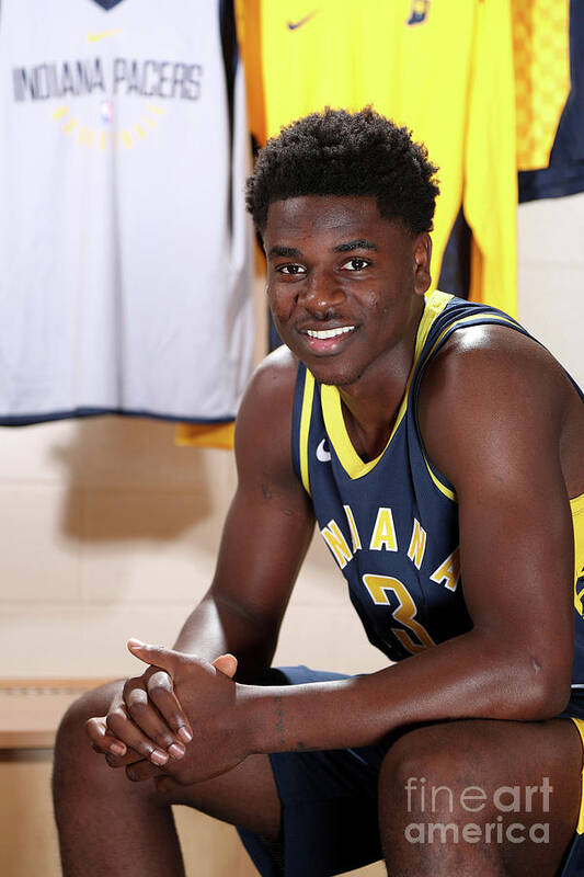 Aaron Holiday Art Print featuring the photograph 2018 Nba Rookie Photo Shoot #47 by Nathaniel S. Butler