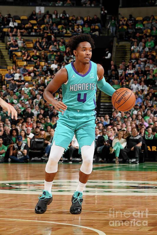 Devonte' Graham Art Print featuring the photograph Charlotte Hornets V Boston Celtics #5 by Brian Babineau