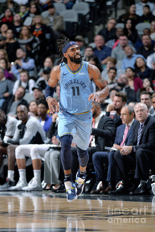 Mike Conley Art Print featuring the photograph Memphis Grizzlies V San Antonio Spurs by Mark Sobhani