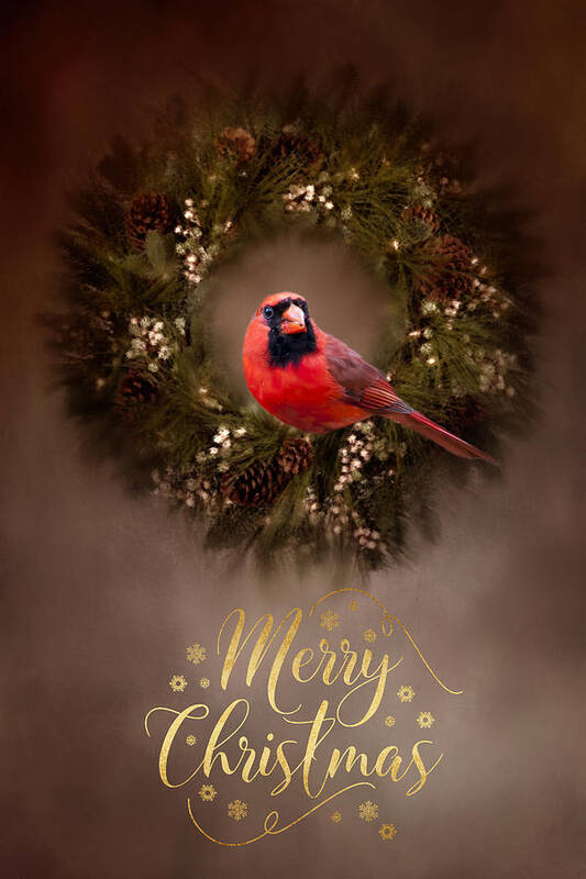 Greeting Card Art Print featuring the photograph Merry Christmas by Cathy Kovarik