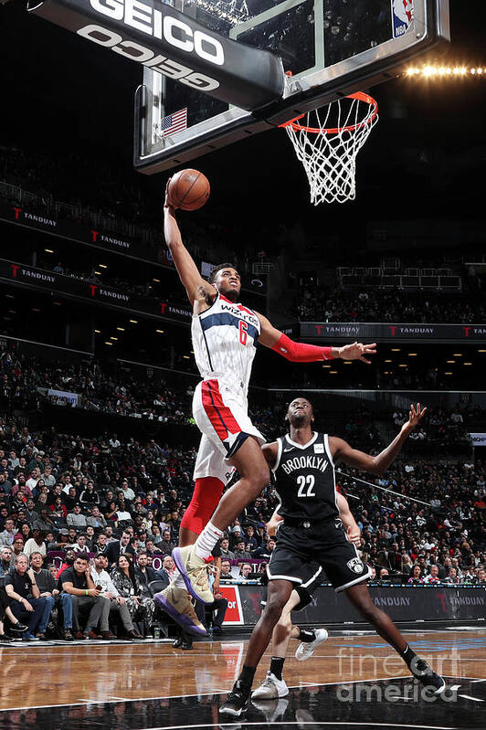 Troy Brown Jr Art Print featuring the photograph Washington Wizards V Brooklyn Nets #5 by Nathaniel S. Butler