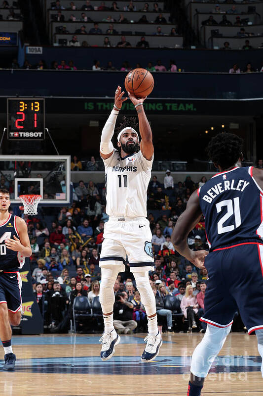 Mike Conley Art Print featuring the photograph La Clippers V Memphis Grizzlies #6 by Joe Murphy