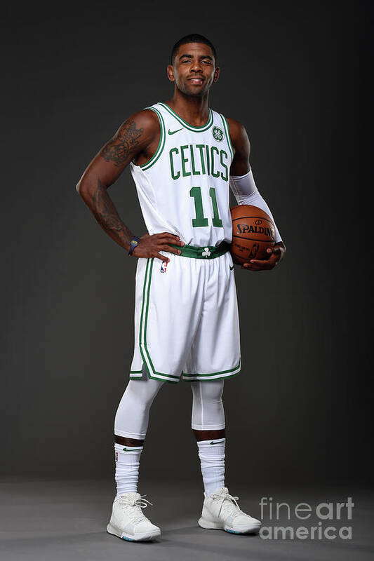 Kyrie Irving Art Print featuring the photograph Kyrie Irving Boston Celtics Portraits by Brian Babineau