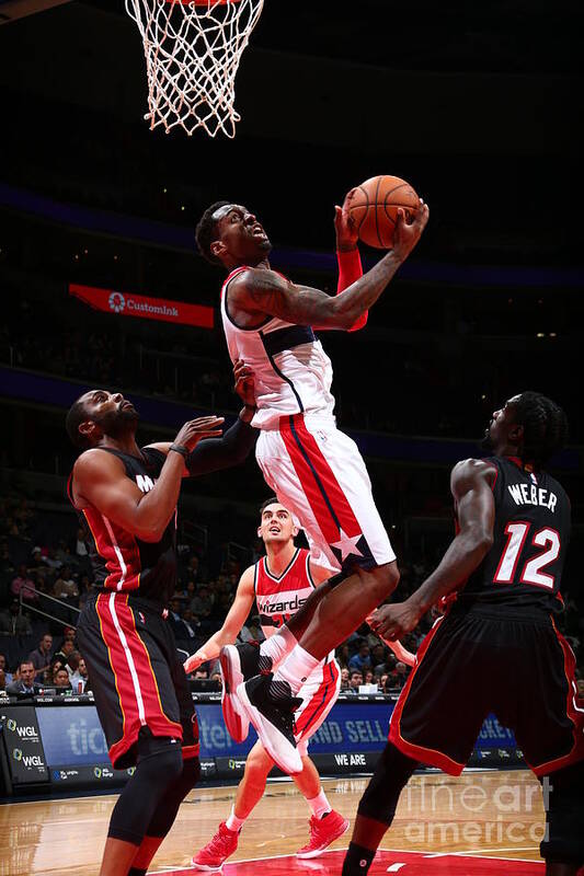 Sheldon Mcclellan Art Print featuring the photograph Miami Heat V Washington Wizards #7 by Ned Dishman