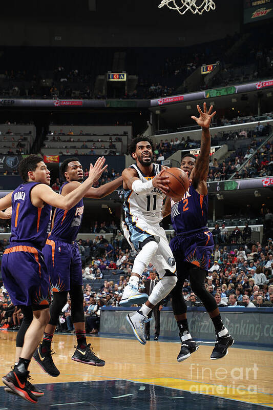 Mike Conley Art Print featuring the photograph Phoenix Suns V Memphis Grizzlies #7 by Joe Murphy