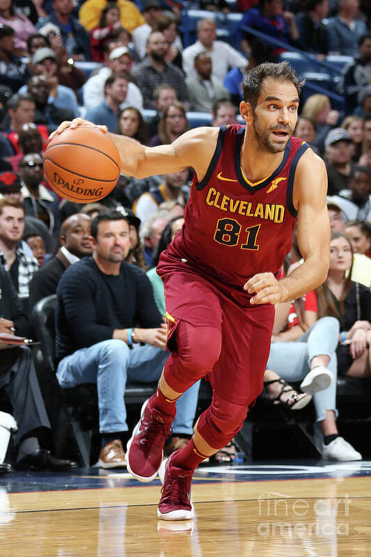 Jose Calderon Art Print featuring the photograph Cleveland Cavaliers V New Orleans #9 by Layne Murdoch