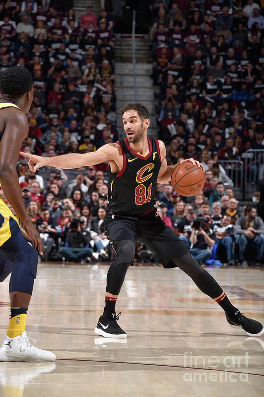 Jose Calderon Art Print featuring the photograph Indiana Pacers V Cleveland Cavaliers - by David Liam Kyle