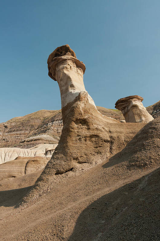 Tranquility Art Print featuring the photograph Alberta Badlands, Hoodoo Formations by John Elk Iii