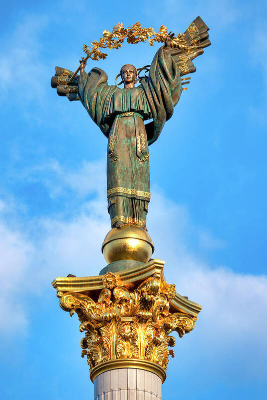 Kiev Art Print featuring the photograph Angel of Victory by Fabrizio Troiani