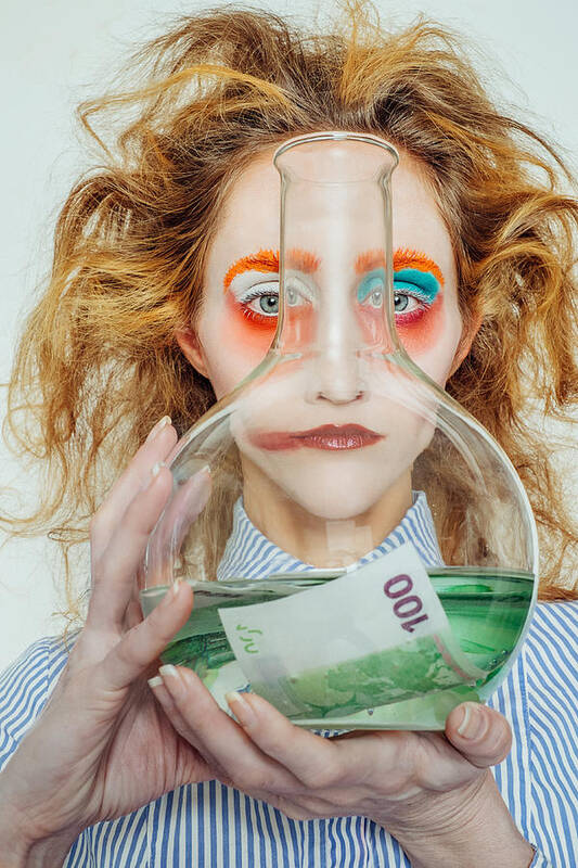 Money Art Print featuring the photograph Anti-crisis Portrait by Sergey Smirnov