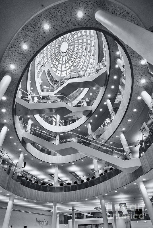 Liverpool Art Print featuring the photograph Atrium No1, Liverpool Library by Philip Preston