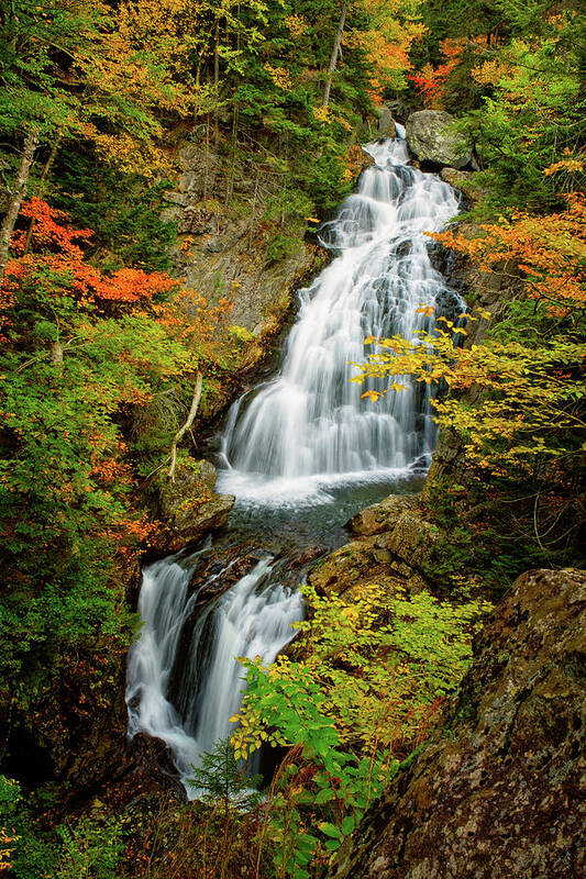 Crystal Cascade Art Print featuring the photograph Autumn Falls, Crystal Cascade by Jeff Sinon