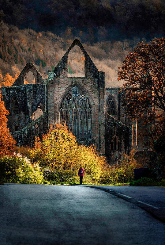 Tintern Art Print featuring the photograph Autumn Walk To The Abbey by Lee Kershaw