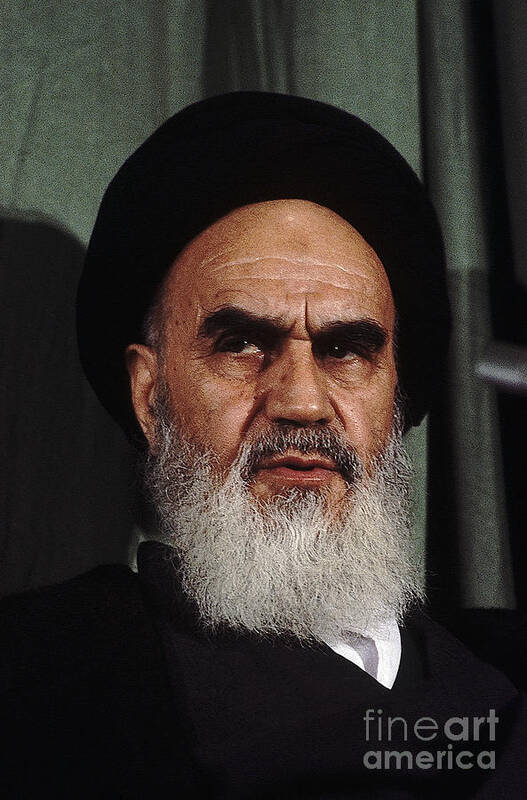 People Art Print featuring the photograph Ayatollah Khomeini by Bettmann