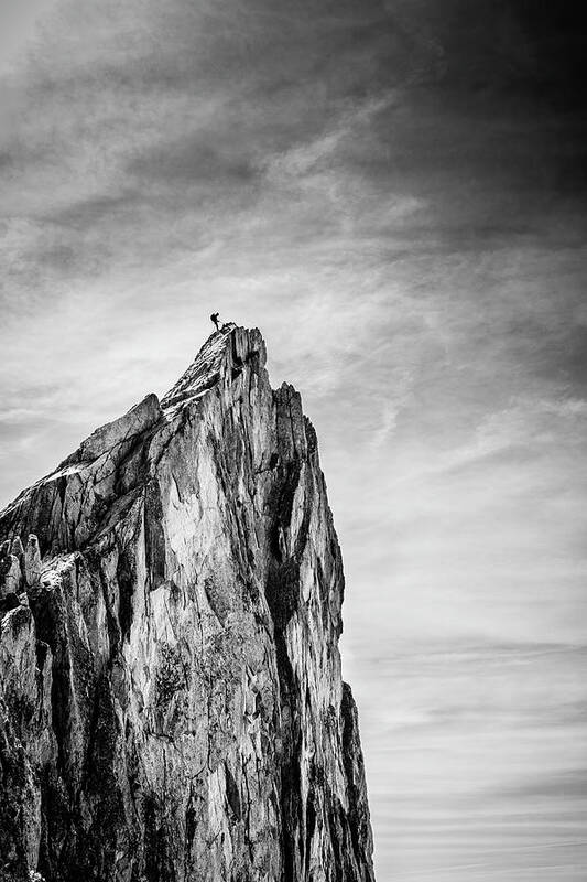 Top Art Print featuring the photograph Balancing Between Earth And Sky by Thomas Vuillaume