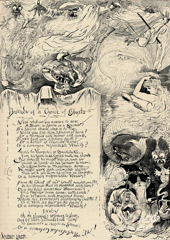 Poetry Art Print featuring the drawing Ballade Of A Choice Of Ghosts by Print Collector
