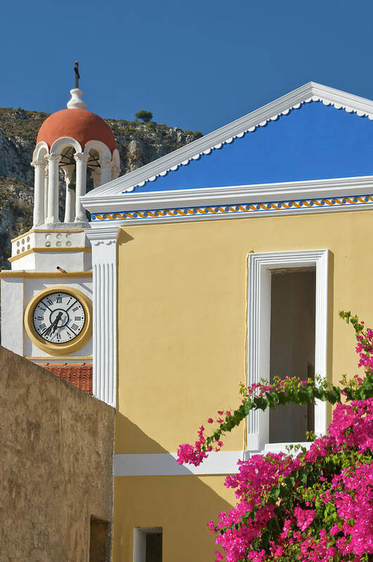 Tranquility Art Print featuring the photograph Bell Tower Of Agios Georgios Church by Izzet Keribar