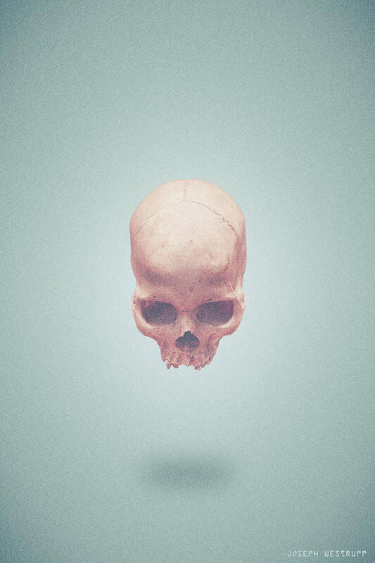 Skull Art Print featuring the photograph Blue Altitude by Joseph Westrupp