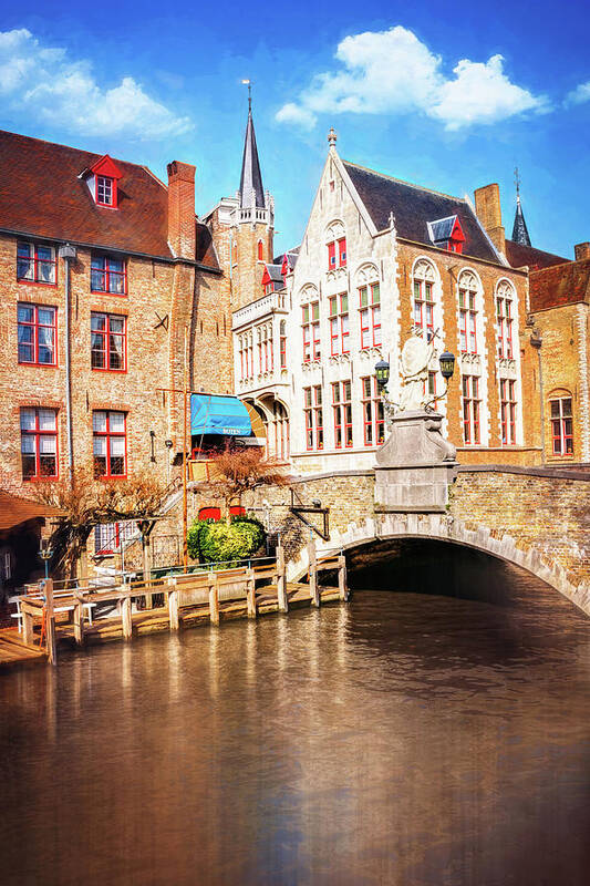 Bruges Art Print featuring the photograph Bridges of Bruges Belgium by Carol Japp