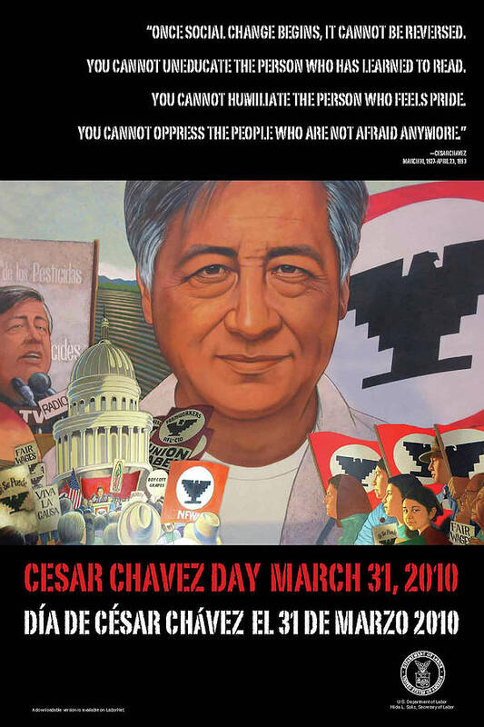 Cesar Chavez Art Print featuring the photograph Cesar Chavez Poster by Mountain Dreams