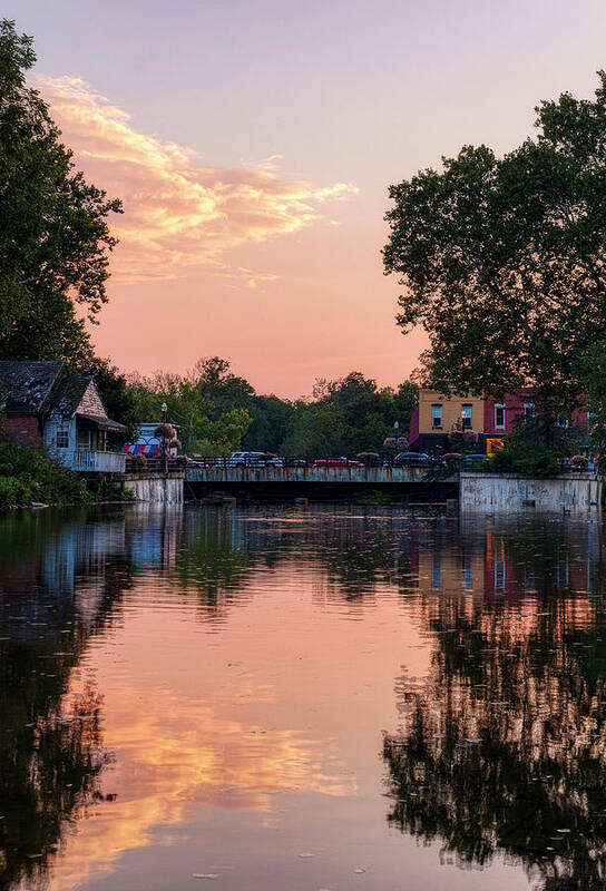 Parks Art Print featuring the photograph Chagrin Falls Sunset by Adam Kilbourne