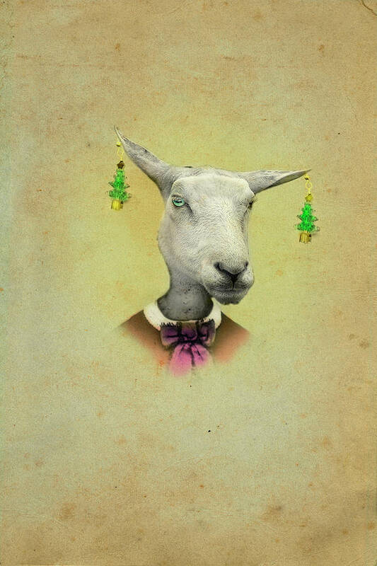 Christmas Earings Art Print featuring the painting Christmas Earings by J Hovenstine Studios