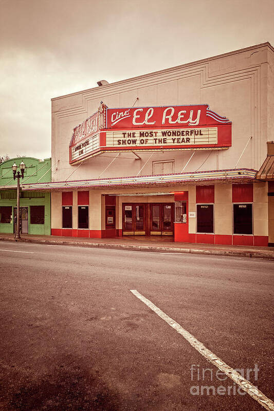 Cine El Rey Theater Art Print featuring the photograph Cine El Rey Theater by Imagery by Charly