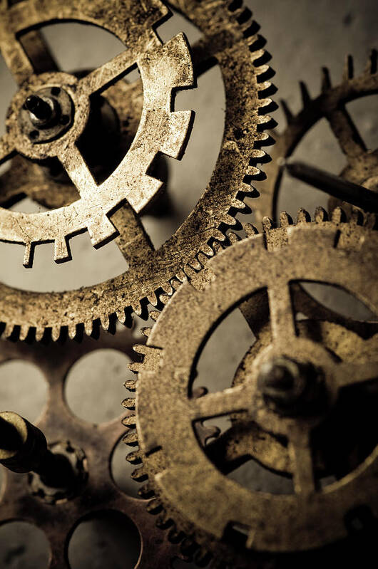 Working Art Print featuring the photograph Clockworks by Marilyn Nieves