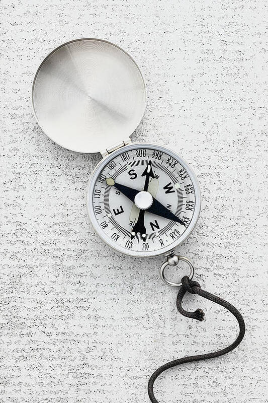 Silver Colored Art Print featuring the photograph Compass by David Muir