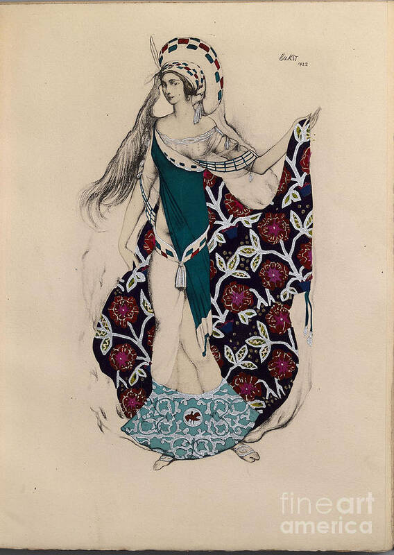 1860-1869 Art Print featuring the drawing Costume Design For The Ballet Artémis by Heritage Images
