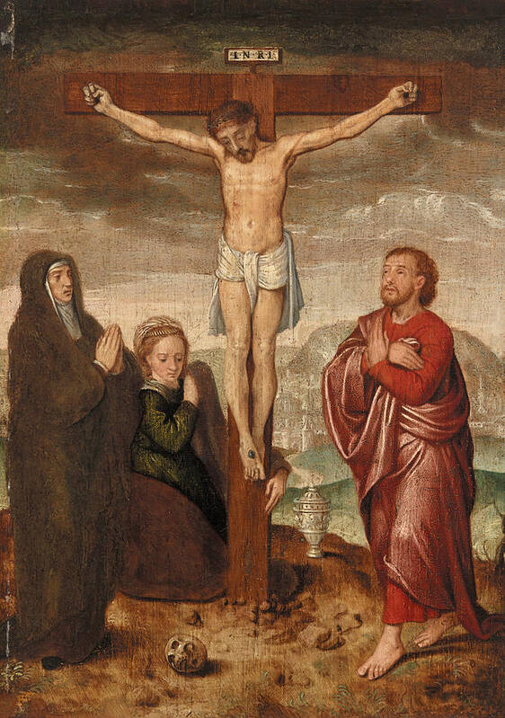 Marcellus Coffermans Art Print featuring the painting Crucifixion by Marcellus Coffermans
