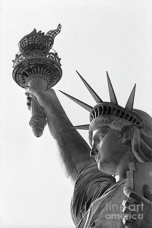 People Art Print featuring the photograph Detail Of The Statue Of Liberty by Bettmann