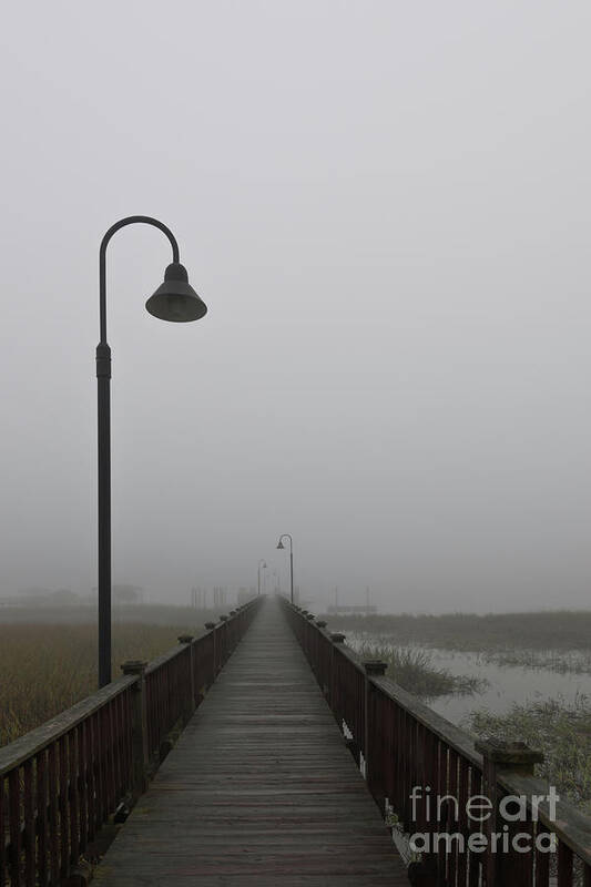 Fog Art Print featuring the photograph Dockside Southern Fog by Dale Powell