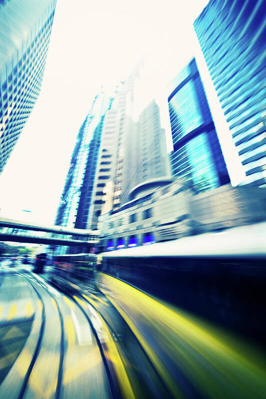 Long Art Print featuring the photograph Dynamic Modern City Blur In Motion by Itsskin