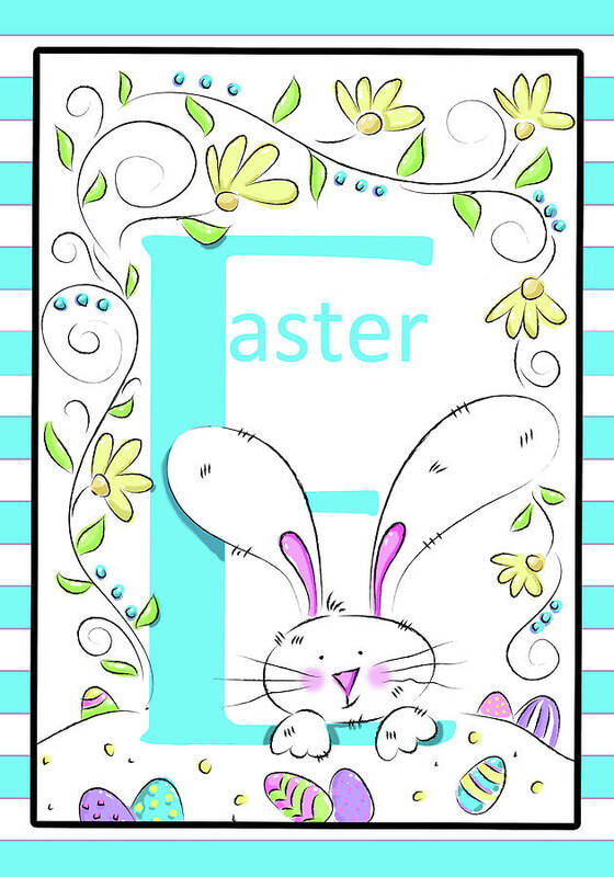 Easter Art Print featuring the digital art E For Easter by Deidre Mosher