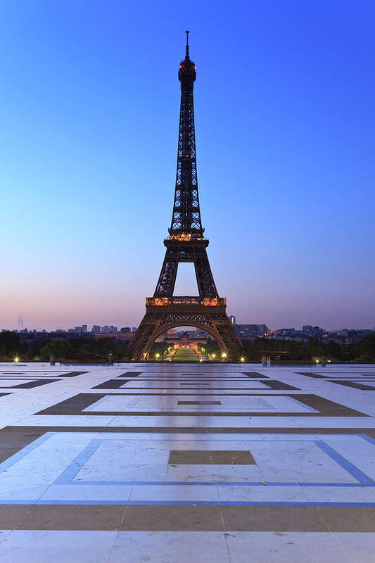 Dawn Art Print featuring the photograph Eiffel Tower Sunrise by Btrenkel