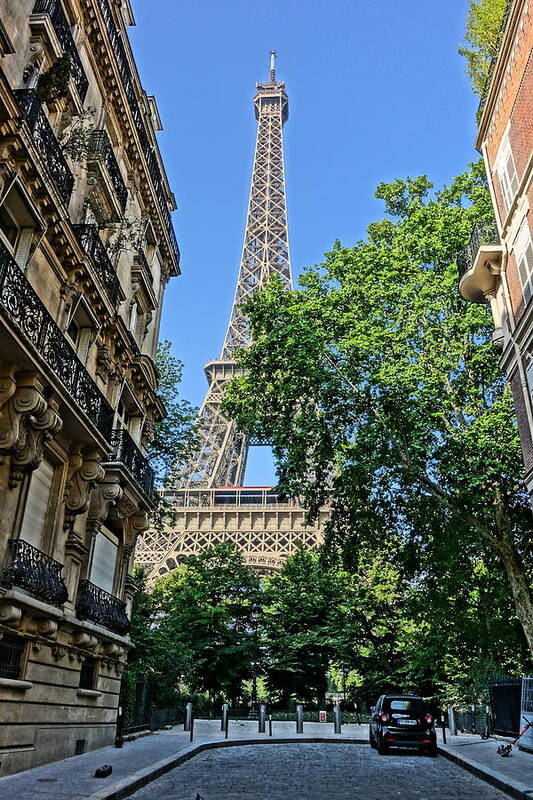 Paris Art Print featuring the photograph Eiffel Tower from Rue de l'Universite by Patricia Caron