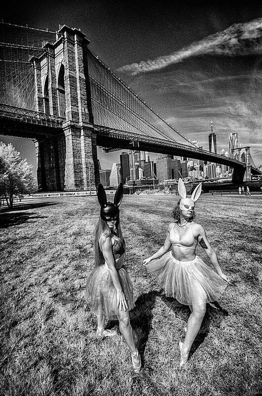 Brooklyn Bridge Art Print featuring the photograph Fantasy in Brooklyn 2 by Alan Goldberg