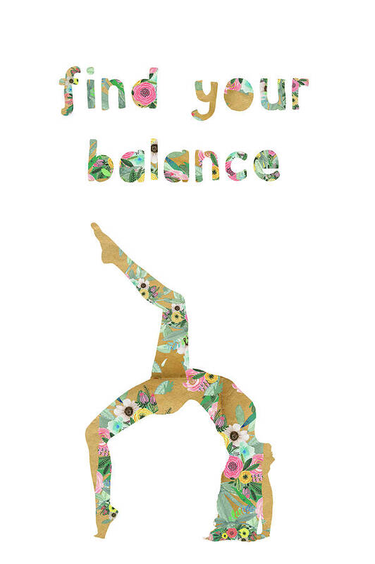 Find Your Balance Art Print featuring the mixed media Find Your Balance by Claudia Schoen