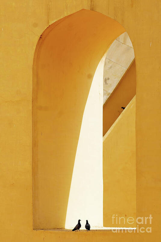 Jantar Mantar Art Print featuring the photograph Flirting At Jantar Mantar by Cenkd