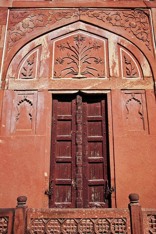 Built Structure Art Print featuring the photograph Gate At Taj Mahal by Subir Basak