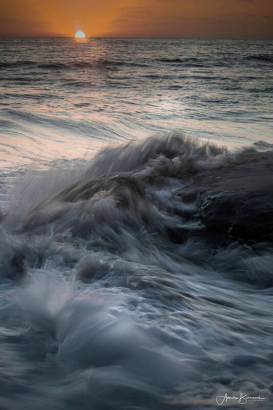 Beach Art Print featuring the photograph Ghostly Water by Aaron Burrows